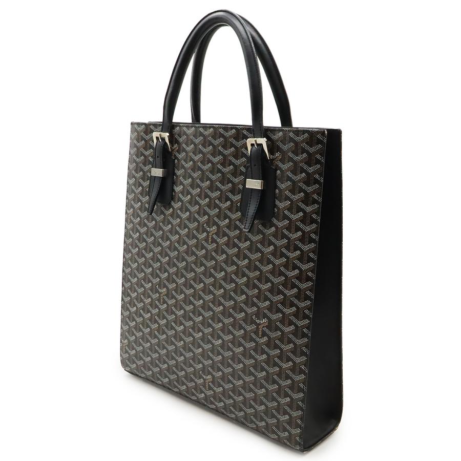 GOYARD ゴヤール コモールGM ペイント ハンドバッグ トートバッグ ヘリンボーン柄 PVC レザー ブラック ブラウン ホワイト | GOYARD | 01