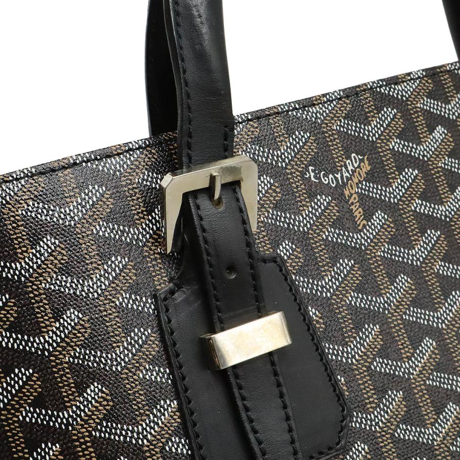 GOYARD ゴヤール コモールGM ペイント ハンドバッグ トートバッグ ヘリンボーン柄 PVC レザー ブラック ブラウン ホワイト | GOYARD | 06