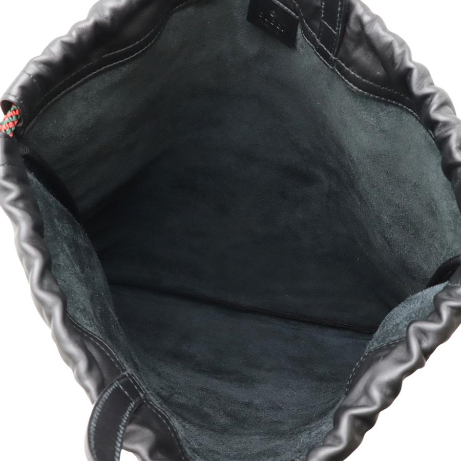 GUCCI グッチ グッチプリント ココ キャピタン ドローストリング バックパック リュックサック 2WAY トートバッグ レザー ブラック 黒 | GUCCI | 04