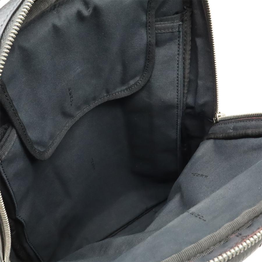 FENDI フェンディ セレリア FFロゴ バックパック リュックサック レザー グレー ブラック 黒 シルバー金具 7VZ047 | FENDI | 05