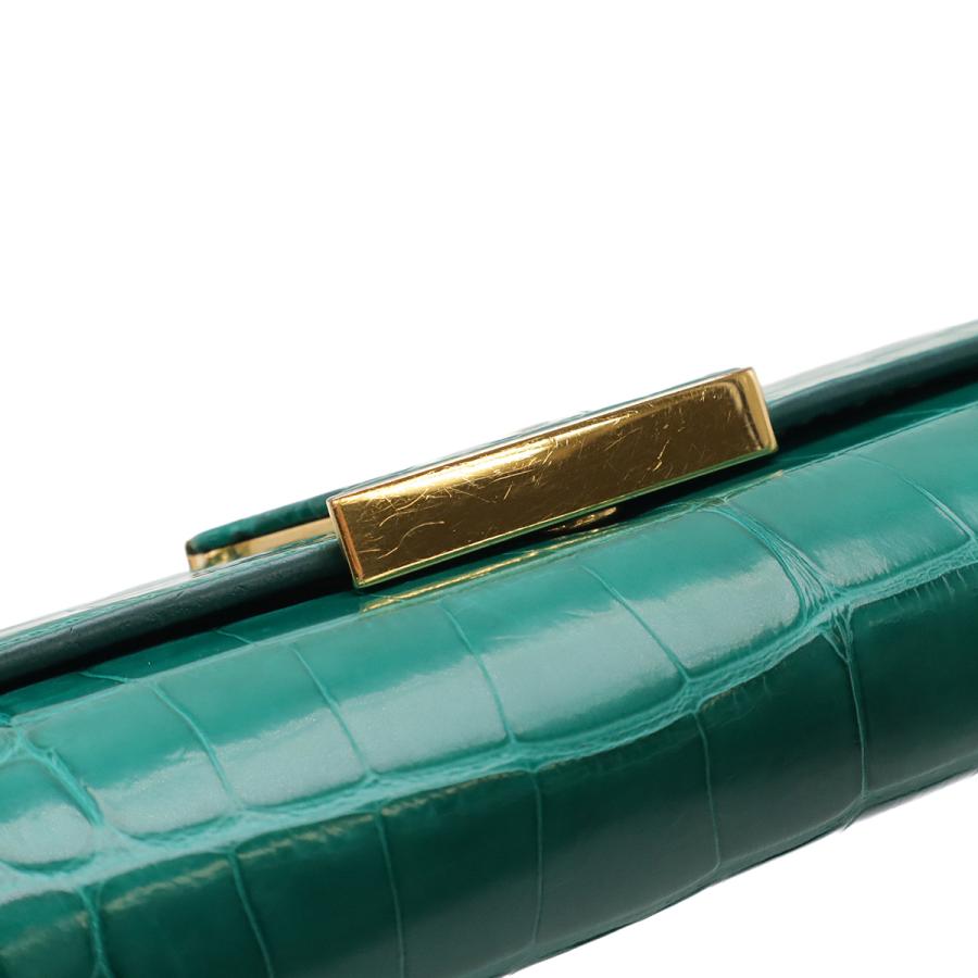 LOUIS VUITTON ルイ ヴィトン クロコダイル ブリリアント ポルトフォイユ カプシーヌ 2つ折り 二つ折り 長財布 グリーン 緑の画像