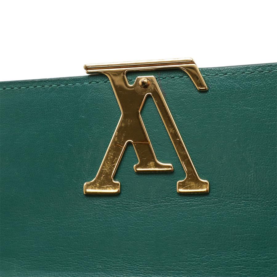 LOUIS VUITTON ルイ ヴィトン クロコダイル ブリリアント ポルトフォイユ カプシーヌ 2つ折り 二つ折り 長財布 グリーン 緑の画像