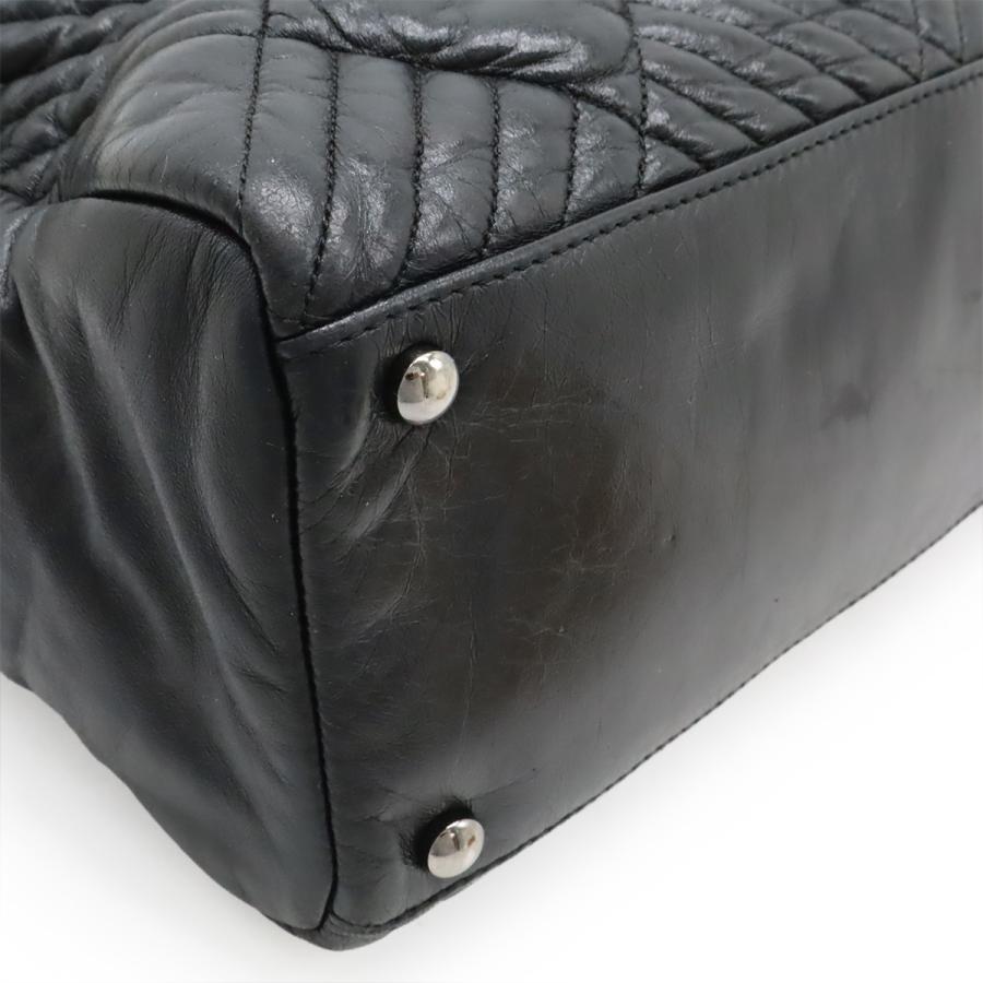 CHANEL シャネル ココマーク チェーンショルダー ショルダーバッグ トートバッグ キルティング レザー ブラック 黒 シルバー金具 | CHANEL | 02