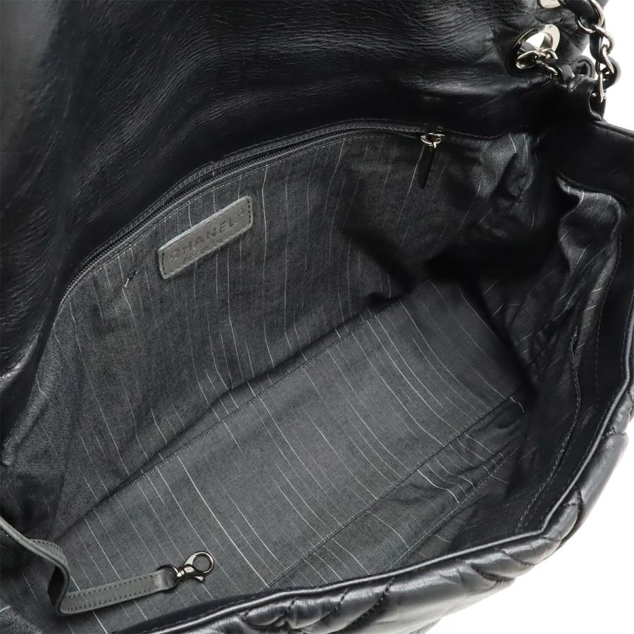 CHANEL シャネル ココマーク チェーンショルダー ショルダーバッグ トートバッグ キルティング レザー ブラック 黒 シルバー金具 | CHANEL | 07