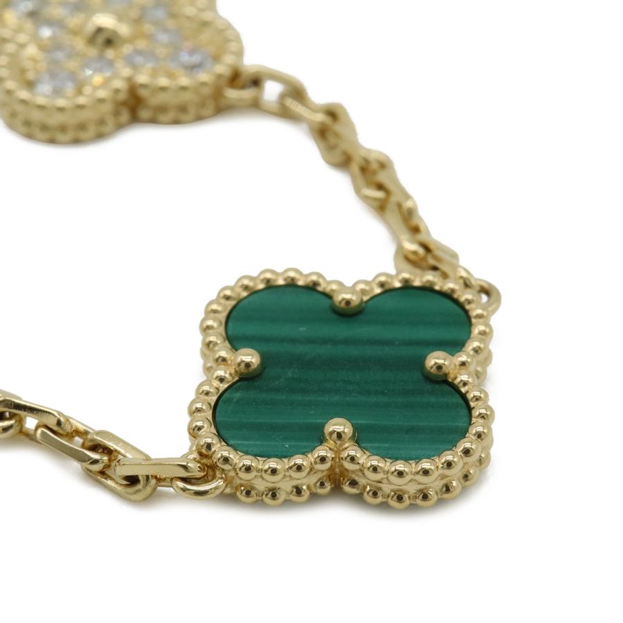 Van Cleef & Arpels ヴァン クリーフ & アーペル ヴィンテージアルハンブラ ブレスレット 5モチーフ K18 ダイヤ マラカイト　 VCARO7GQ00 | Van Cleef ＆ Arpels | 03