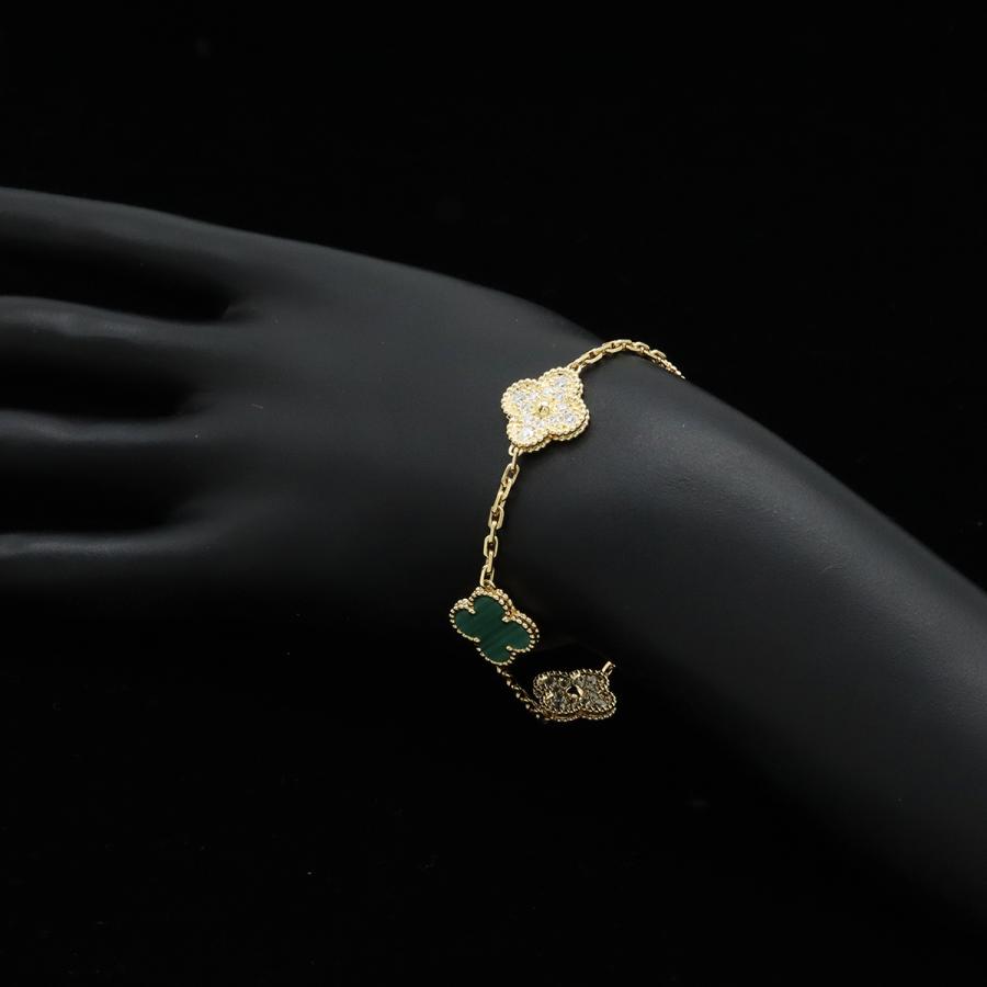 Van Cleef & Arpels ヴァン クリーフ & アーペル ヴィンテージアルハンブラ ブレスレット 5モチーフ K18 ダイヤ マラカイト　 VCARO7GQ00 | Van Cleef ＆ Arpels | 05