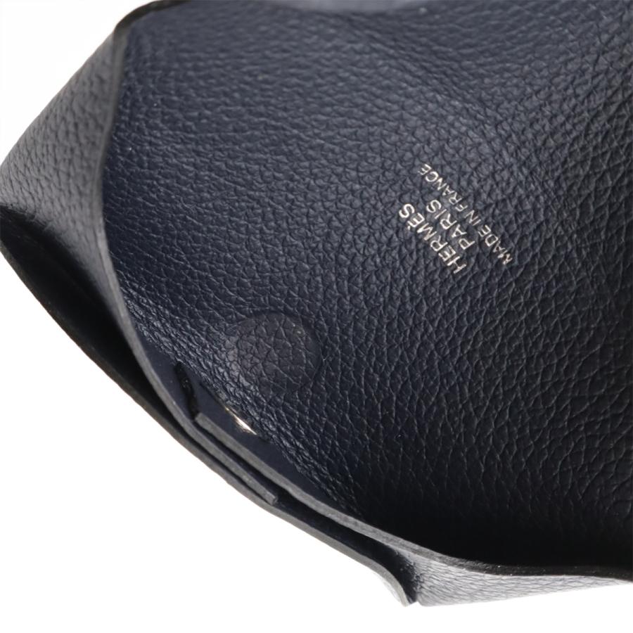 HERMES エルメス バスティア コインケース 小銭入れ コインパース ヴォーエプソン レザー ブルーニュイ 濃紺 ネイビー シルバー金具 | HERMES | 05
