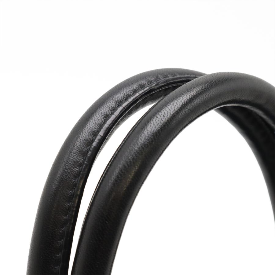 PRADA（プラダ） ハンドバッグ リボン ギャザー ナイロン レザー NERO