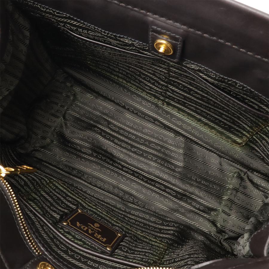PRADA プラダ TESSUTO+CITY CA テスート ハンドバッグ 2WAY ショルダーバッグ ナイロン レザー NERO+MORO ブラック 黒 ダークブラウン | PRADA | 05