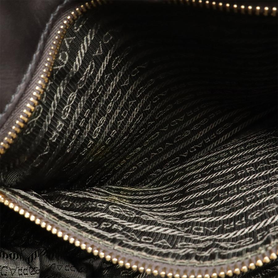 PRADA プラダ TESSUTO+CITY CA テスート ハンドバッグ 2WAY ショルダーバッグ ナイロン レザー NERO+MORO ブラック 黒 ダークブラウン | PRADA | 06