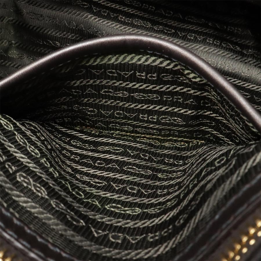 PRADA プラダ TESSUTO+CITY CA テスート ハンドバッグ 2WAY ショルダーバッグ ナイロン レザー NERO+MORO ブラック 黒 ダークブラウン | PRADA | 07