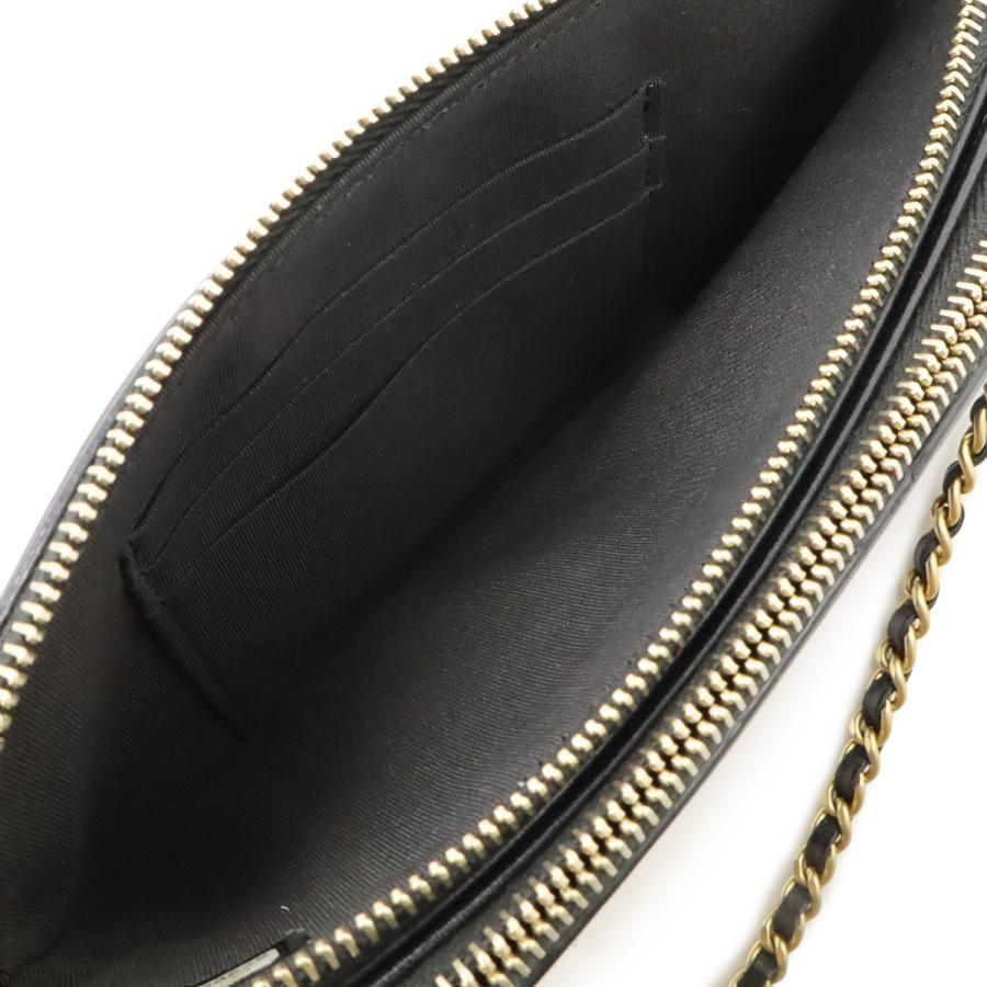 CHANEL シャネル CCフィリグリー チェーンウォレット ショルダーバッグ ポシェット 2WAY クラッチ キャビアスキン ブラック 黒 | CHANEL | 07