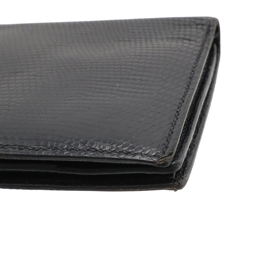 HERMES エルメス ベアンスフレ 2つ折り長財布 二つ折り長財布 リザード レザー ブラック 黒 シルバー金具 口N刻印 | HERMES | 03