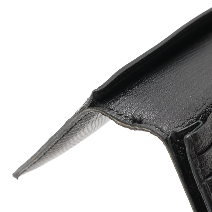 HERMES エルメス ベアンスフレ 2つ折り長財布 二つ折り長財布 リザード レザー ブラック 黒 シルバー金具 口N刻印 | HERMES | 07