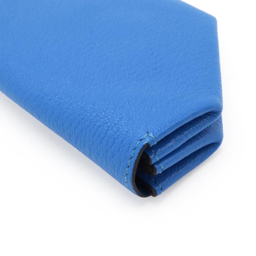 HERMES エルメス ル ヴァンキャトル ルヴァンキャトル コインケース 小銭入れ コインパース シェーブル レザー ブルー 青 シルバー金具 D刻印 | HERMES | 02