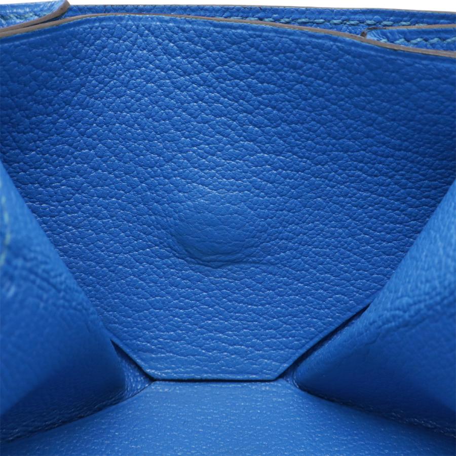 HERMES エルメス ル ヴァンキャトル ルヴァンキャトル コインケース 小銭入れ コインパース シェーブル レザー ブルー 青 シルバー金具 D刻印 | HERMES | 05