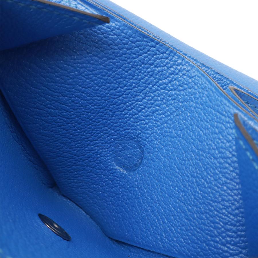HERMES エルメス ル ヴァンキャトル ルヴァンキャトル コインケース 小銭入れ コインパース シェーブル レザー ブルー 青 シルバー金具 D刻印 | HERMES | 06