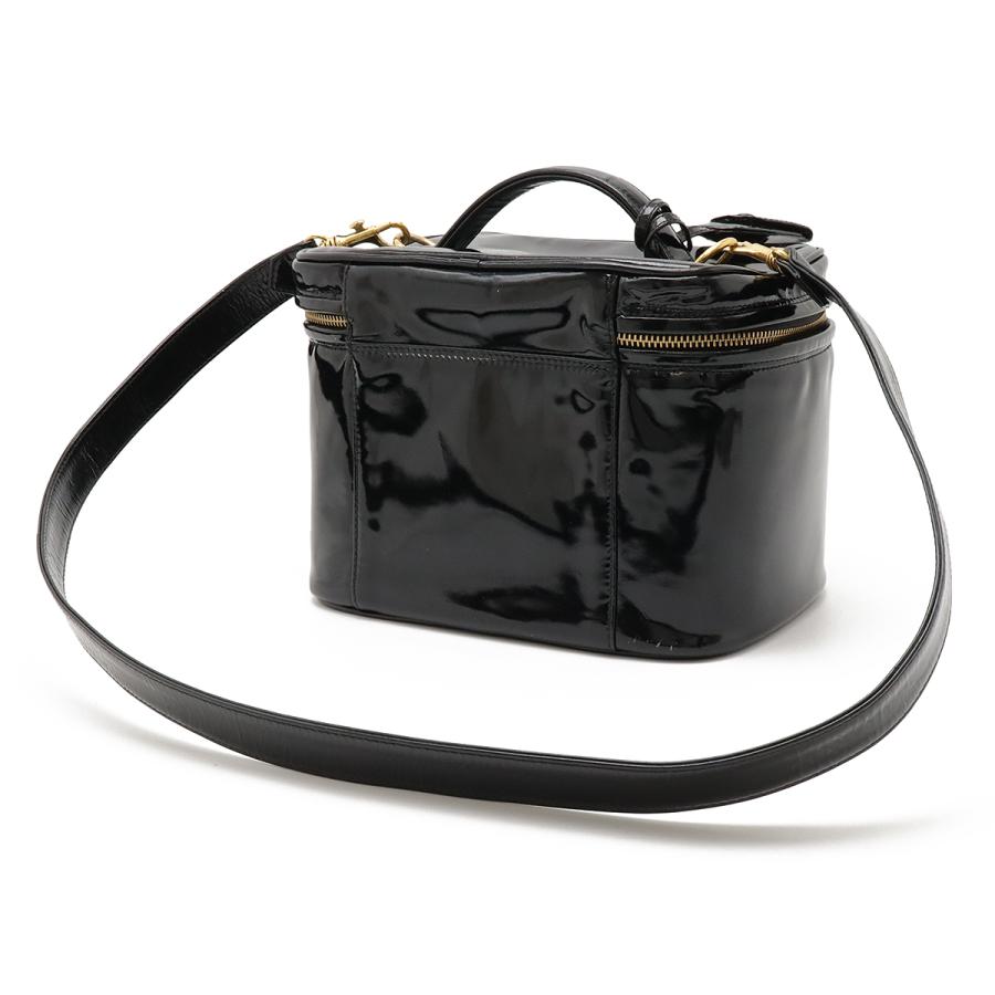CHANEL シャネル ココマーク バニティバッグ ハンドバッグ コスメポーチ 2WAY ショルダーバッグ エナメル パテントレザー ブラック 黒 ゴールド金具 | CHANEL | 01