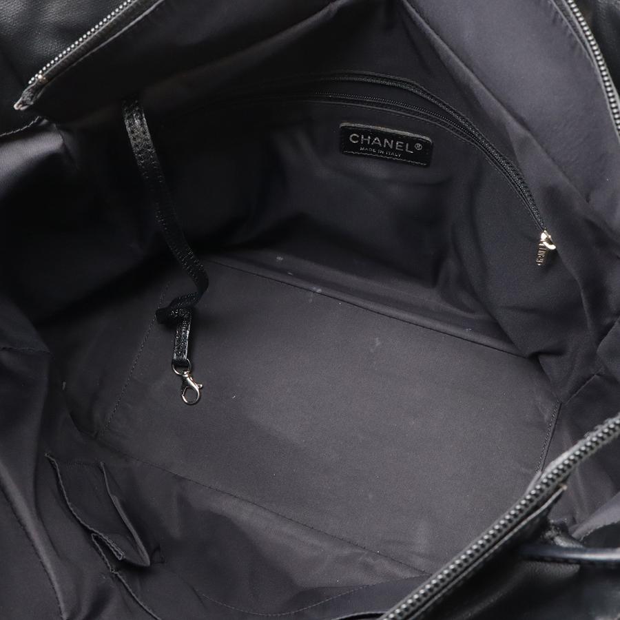 CHANEL シャネル パリビアリッツ トートMM トートバッグ ハンドバッグ コーティングキャンバス ブラック 黒 シルバー金具 A34209 | CHANEL | 06