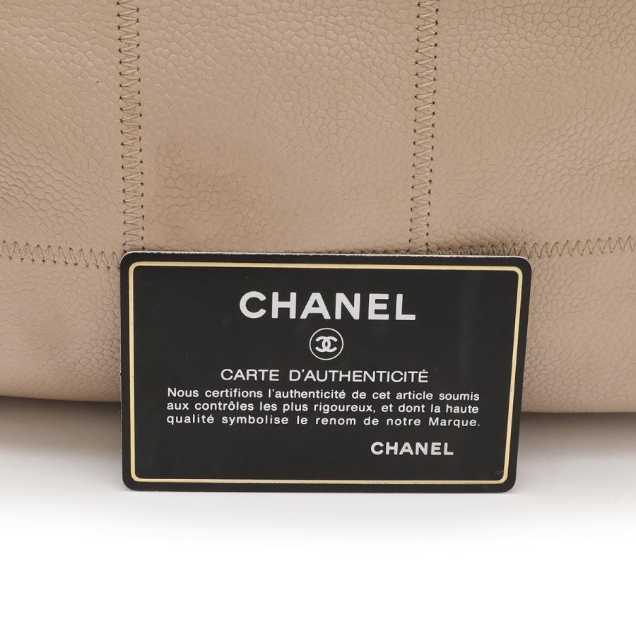 CHANEL シャネル チョコバーステッチ ミニボストンバッグ ショルダーバッグ 肩掛け キャビアスキン レザー ピンクベージュ シルバー金具 | CHANEL | 08