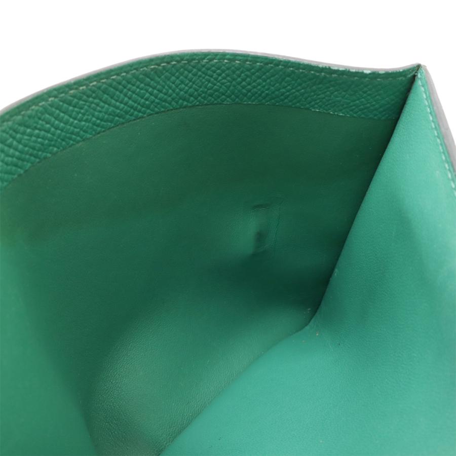 HERMES エルメス ベアンコンパクト 2つ折り財布 二つ折り財布 ヴォーエプソン レザー バンブー 緑 ゴールド金具 C刻印 | HERMES | 06