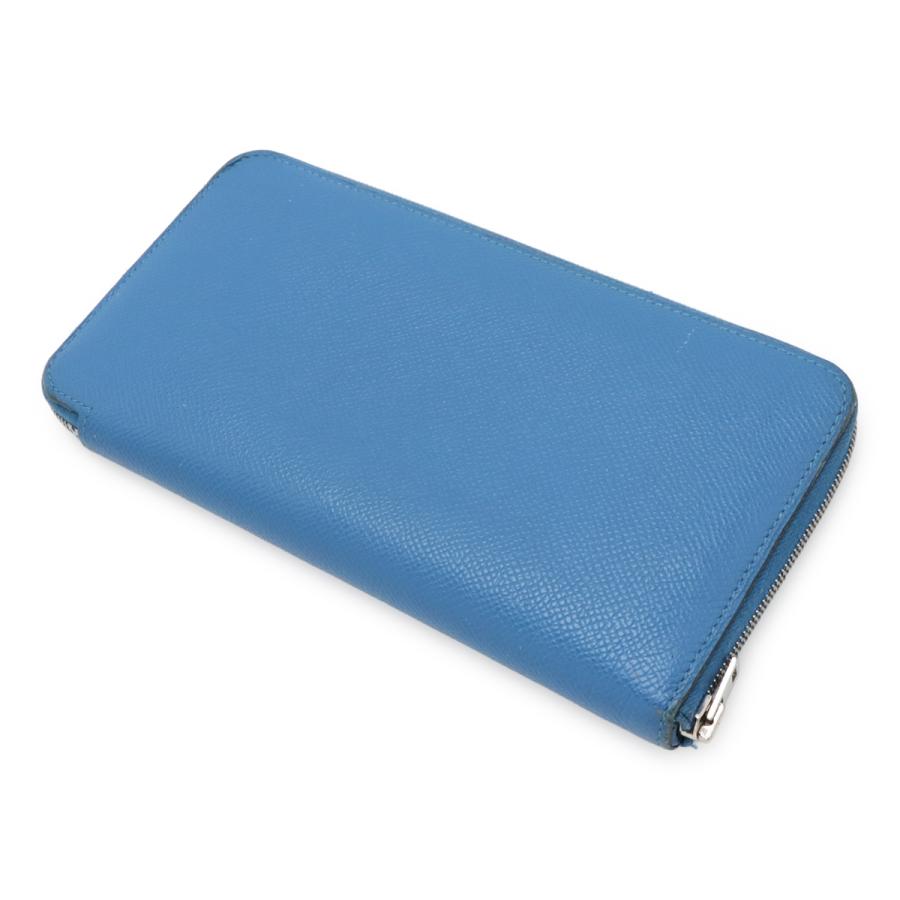 HERMES エルメス アザップロング シルクイン ラウンドファスナー 長財布 ヴォーエプソン レザー ブルーイズミール 青 シルバー金具 Y刻印 | HERMES | 01
