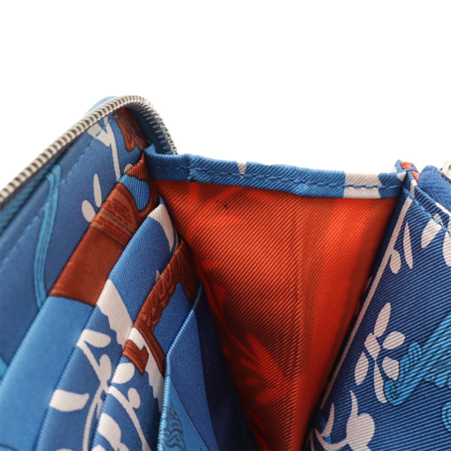 HERMES エルメス アザップロング シルクイン ラウンドファスナー 長財布 ヴォーエプソン レザー ブルーイズミール 青 シルバー金具 Y刻印 | HERMES | 05