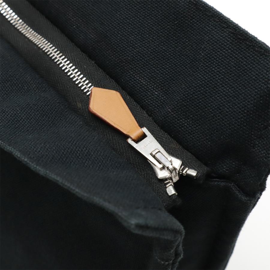 HERMES エルメス フールトゥ クラッチバッグ セカンドバッグ ポーチ キャンバス レザー ブラック 黒 グレー | HERMES | 03
