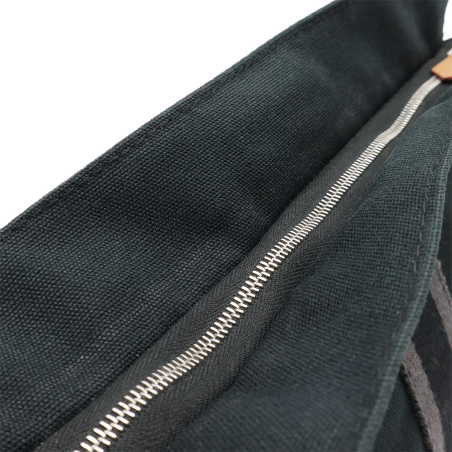 HERMES エルメス フールトゥ クラッチバッグ セカンドバッグ ポーチ キャンバス レザー ブラック 黒 グレー | HERMES | 04