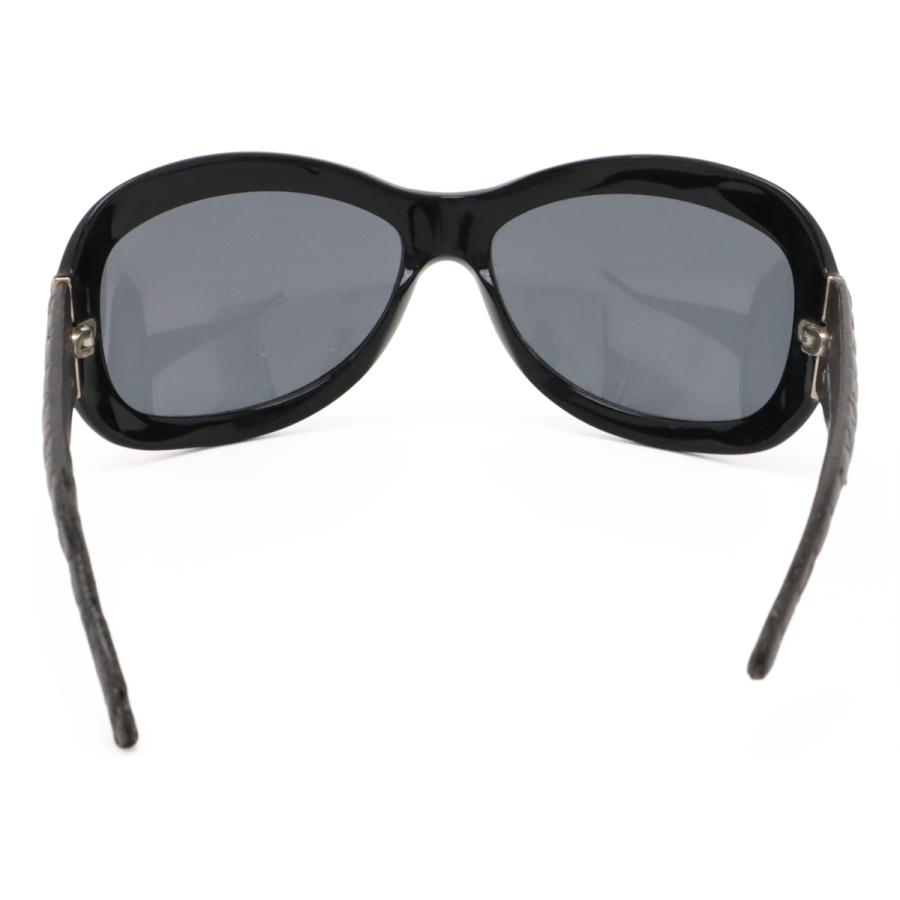 CHANEL シャネル ココマーク マトラッセ サングラス アイウェア レザー スモークレンズ ブラック 黒 ブラウン 茶 シルバー金具 63□15 120 5116-Q | CHANEL | 02