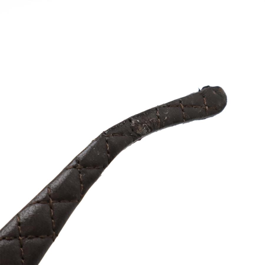 CHANEL シャネル ココマーク マトラッセ サングラス アイウェア レザー スモークレンズ ブラック 黒 ブラウン 茶 シルバー金具 63□15 120 5116-Q | CHANEL | 03