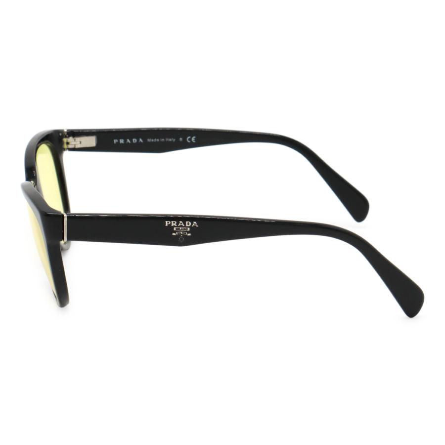 PRADA プラダ サングラス アイウェア キャットアイ クリアイエロー ブラック 黒 シルバー金具 52□17 VPR10P | PRADA | 01