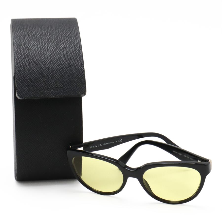 PRADA プラダ サングラス アイウェア キャットアイ クリアイエロー ブラック 黒 シルバー金具 52□17 VPR10P | PRADA | 05