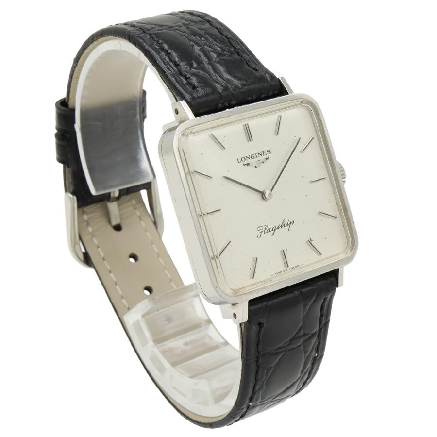 LONGINES（ロンジン） フラッグシップ シルバー文字盤 SS 革ベルト