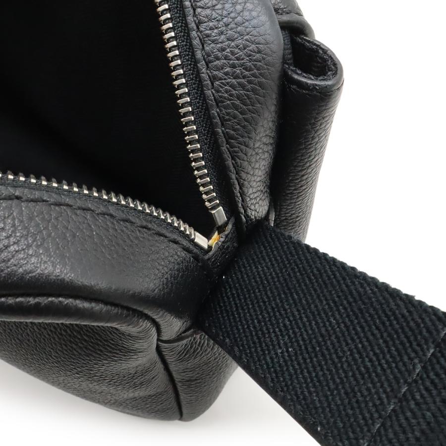 LOEWE ロエベ アナグラム ミリタリー メッセンジャーバッグ XS ショルダーバッグ 斜め掛け レザー ブラック 黒 シルバー金具 317.12AA72 | LOEWE | 05