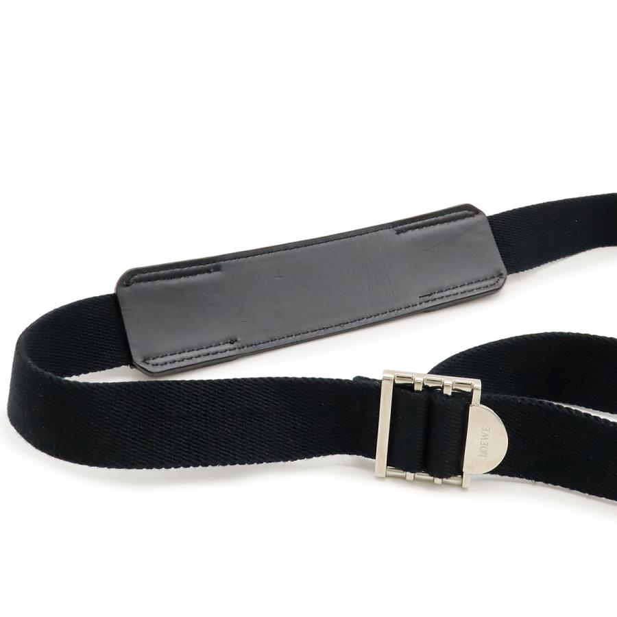 LOEWE ロエベ アナグラム ミリタリー メッセンジャーバッグ XS ショルダーバッグ 斜め掛け レザー ブラック 黒 シルバー金具 317.12AA72 | LOEWE | 06