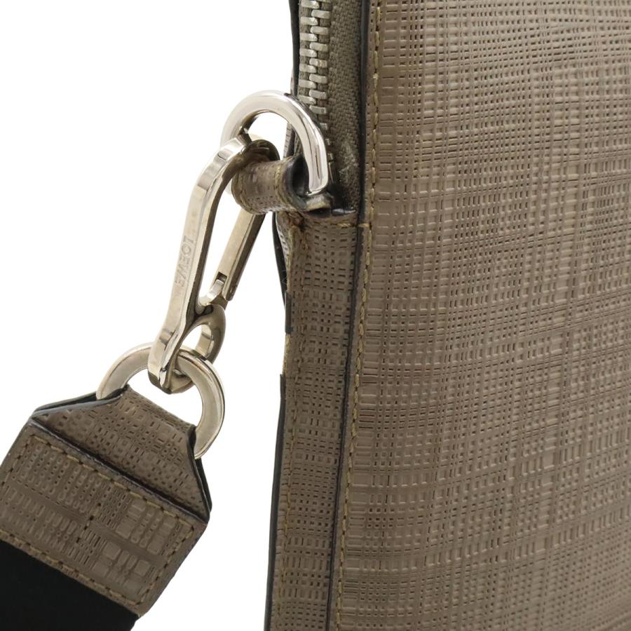 LOEWE ロエベ リネン アナグラム ショルダーバッグ 斜め掛け レザー グレージュ シルバー金具 | LOEWE | 03