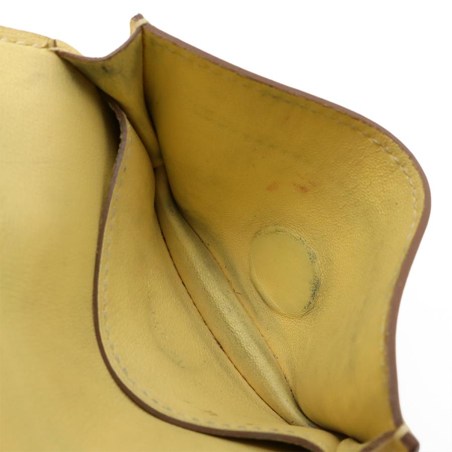 HERMES エルメス ドゴン カードケース コインケース 小銭入れ コインパース ヴォースイフト レザー スフレ イエロー X刻印 | HERMES | 05