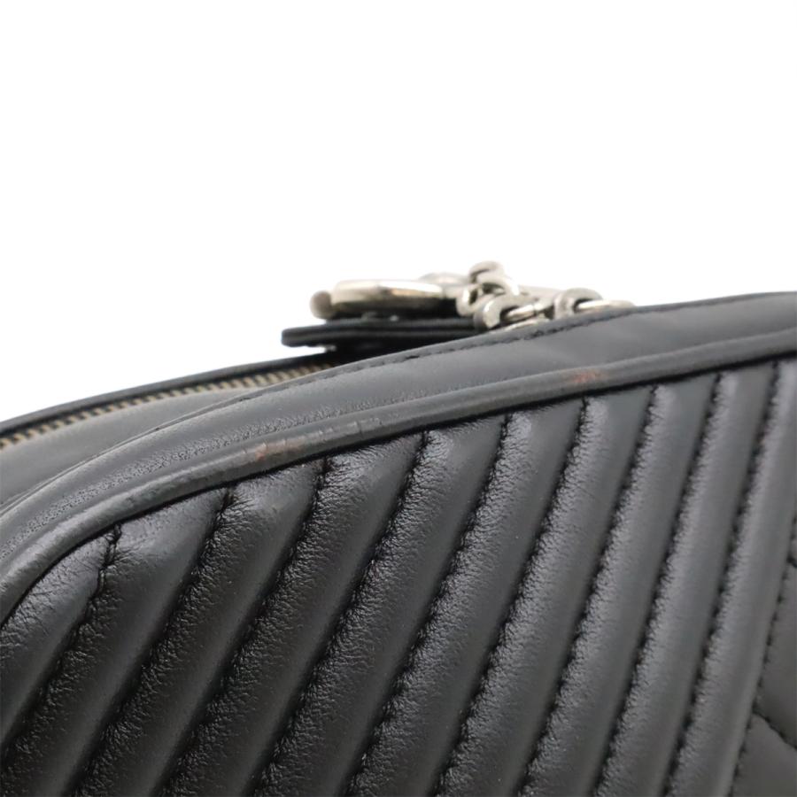 CHANEL シャネル ココボーイ マトラッセ チェーンショルダー ショルダーバッグ ポシェット カーフスキン レザー ブラック 黒 A92655 CHANEL（シャネル） ココボーイ マトラッセ チェーンショルダー