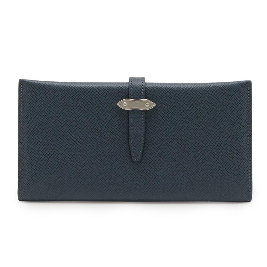 GLOBE TROTTER グローブ トロッター ジェット 2つ折長財布 二つ折り長財布 レザー ネイビー 紺 シルバー金具 | GLOBE-TROTTER