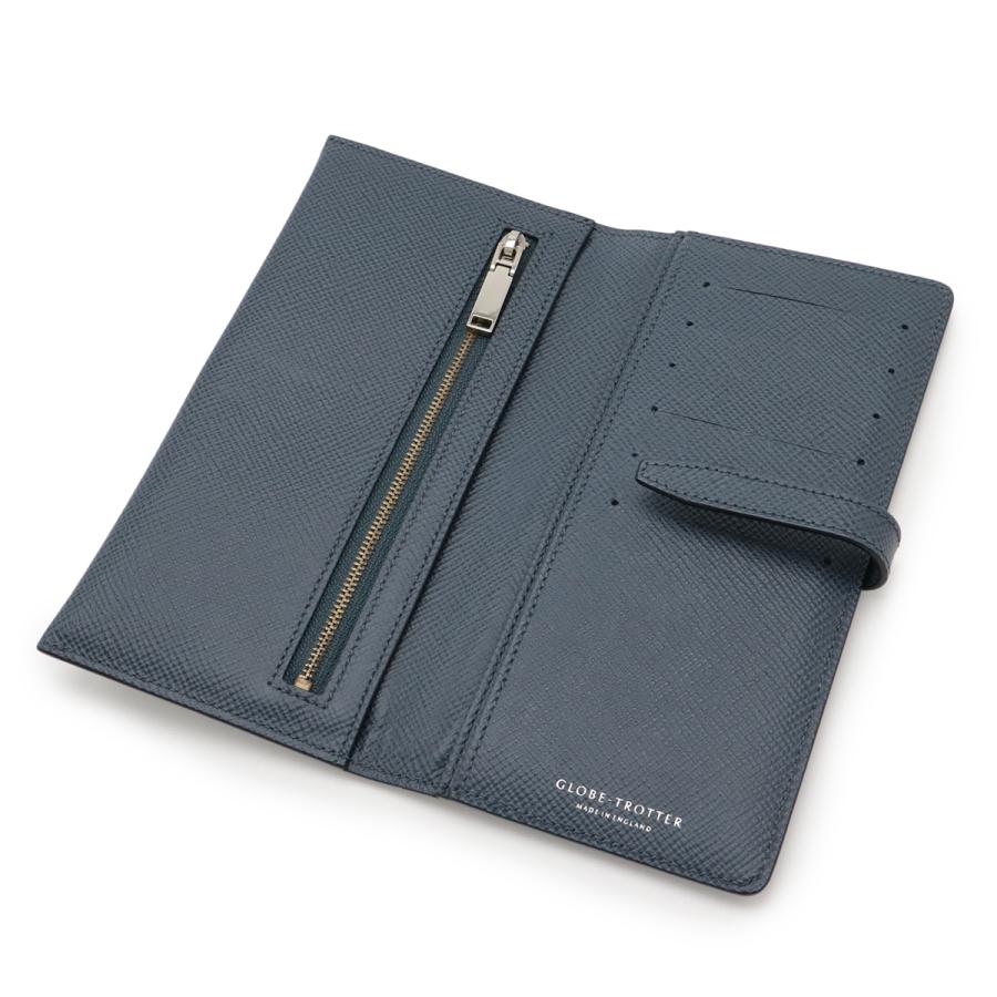 GLOBE TROTTER グローブ トロッター ジェット 2つ折長財布 二つ折り長財布 レザー ネイビー 紺 シルバー金具 | GLOBE-TROTTER | 04