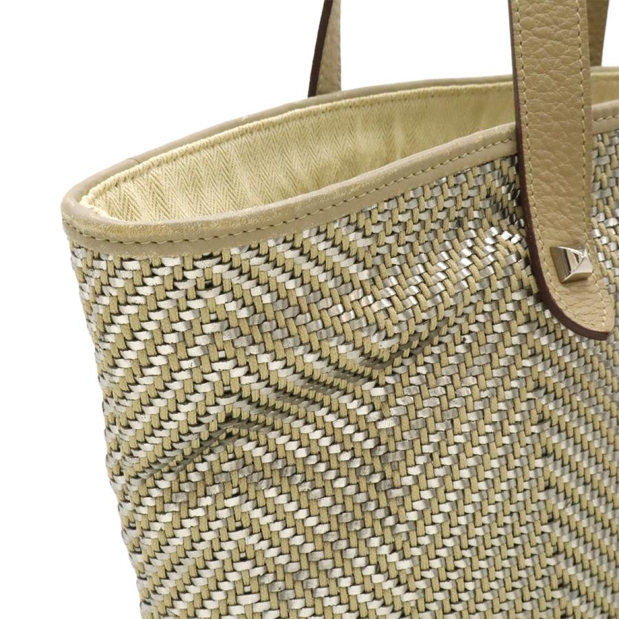 エルメス チェンナイMM レザートートバッグ 編み込み ハンドバッグ