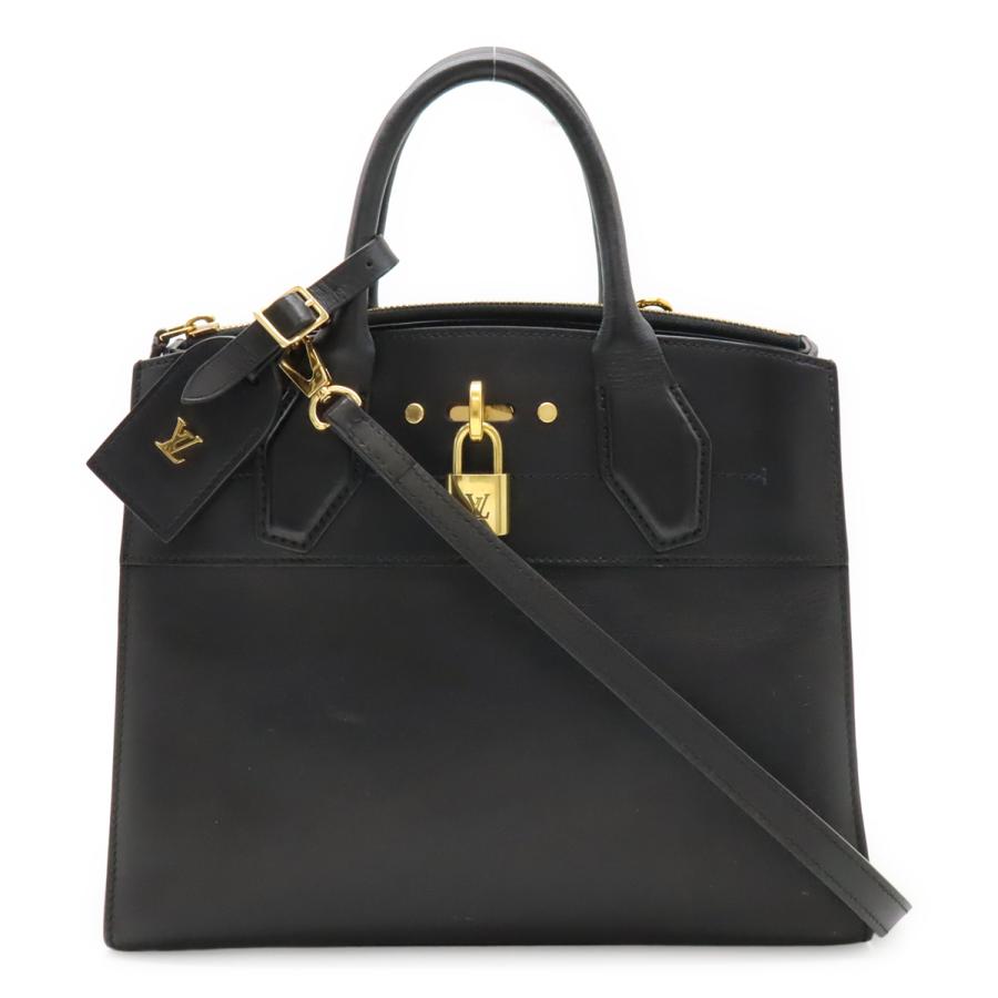 LOUIS VUITTON ルイ ヴィトン シティ スティーマーPM ハンドバッグ 2WAY ショルダーバッグ レザー ノワール 黒 ブラック M51028 LOUIS VUITTON（ルイ・ヴィトン） ルイ ヴィトン シティ スティーマー