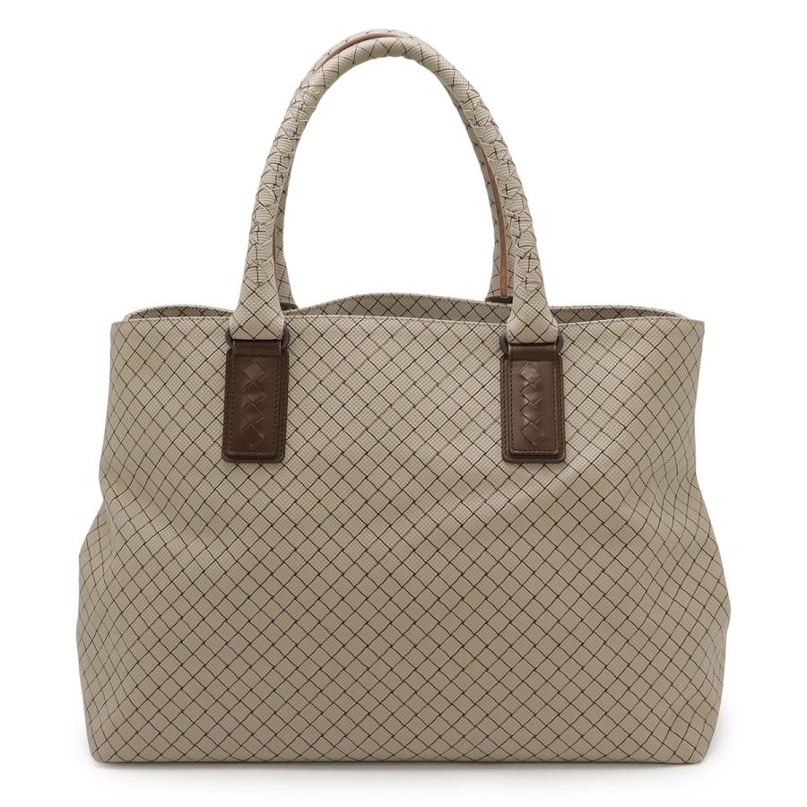 BOTTEGA VENETA ボッテガ ヴェネタ ボッテガベネタ マルコポーロ トートバッグ ショルダートート PVC レザー グレージュ ブラウン 222498 | BOTTEGA VENETA