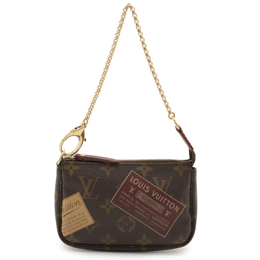 ルイヴィトン　モノグラム　ミニポーチ　チェーン付き　美品 LOUIS VUITTON（ルイ・ヴィトン） ルイ ヴィトン モノグラム ラベル