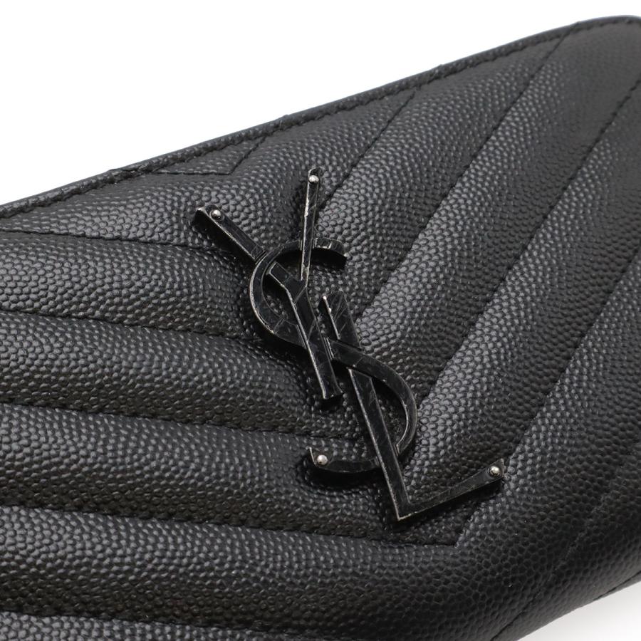 SAINT LAURENT PARIS サン ローラン パリ YSL イブサンローラン モノグラム ラウンドファスナー長財布 レザー ブラック 黒 358094 |  | 03