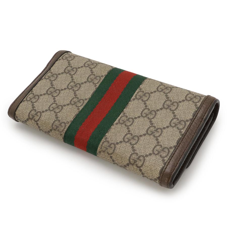 GUCCI グッチ オフィディア GGスプリーム GGコンチネンタルウォレット 2つ折長財布 二つ折り PVC レザー ベージュ ブラウン 茶 523153 | GUCCI | 01
