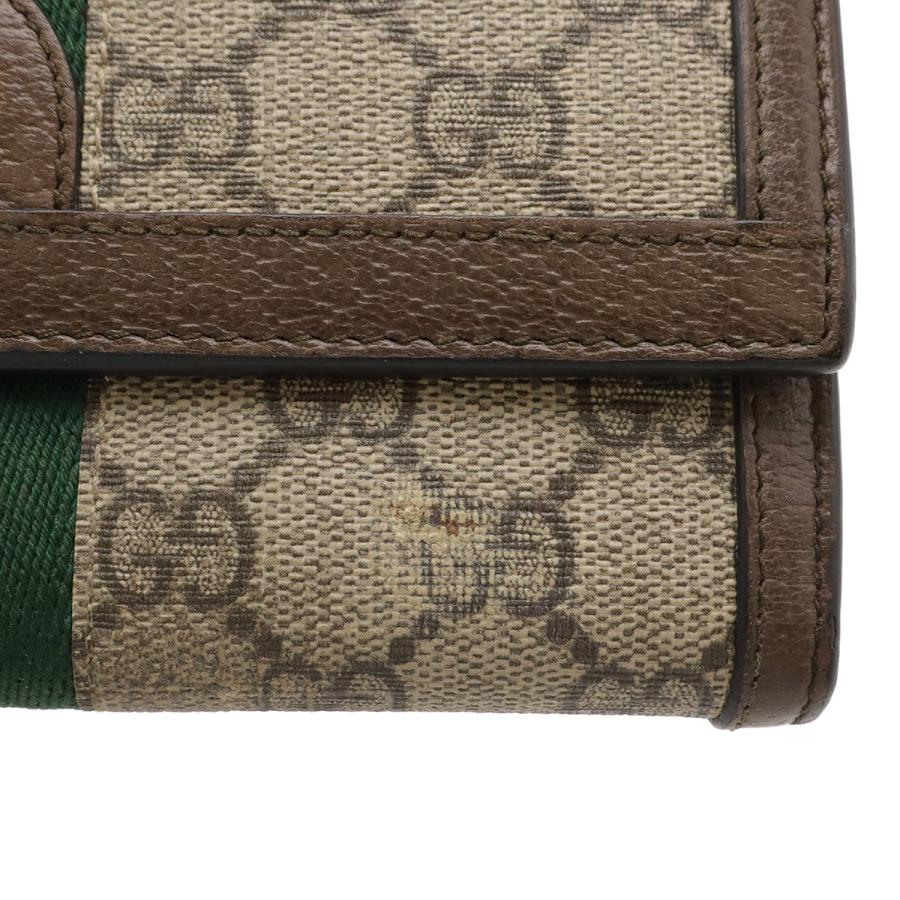 GUCCI グッチ オフィディア GGスプリーム GGコンチネンタルウォレット 2つ折長財布 二つ折り PVC レザー ベージュ ブラウン 茶 523153 | GUCCI | 03