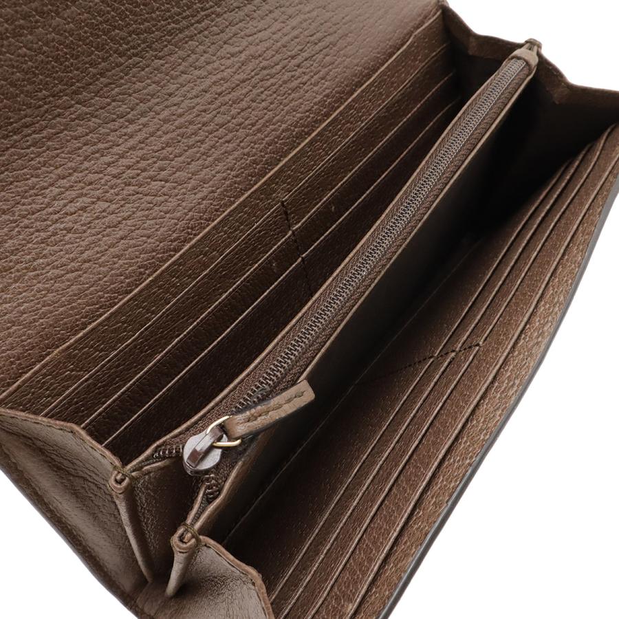 GUCCI グッチ オフィディア GGスプリーム GGコンチネンタルウォレット 2つ折長財布 二つ折り PVC レザー ベージュ ブラウン 茶 523153 | GUCCI | 05