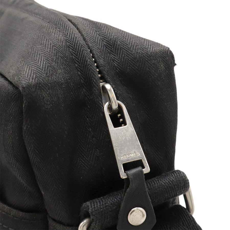 HERMES エルメス アカプルコ バサスMM ショルダーバッグ メッセンジャーバッグ 斜め掛け ナイロン レザー ブラック 黒 | HERMES | 04